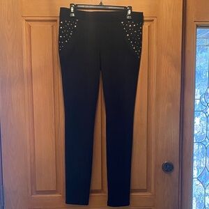 Eye Candy Black Studded Leggings